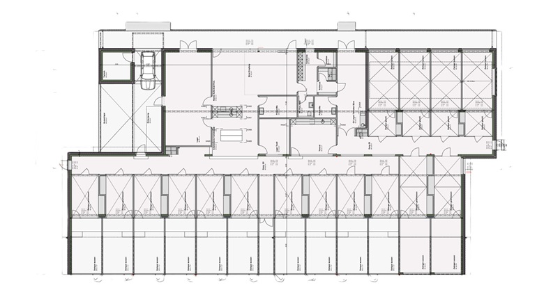 Grundriss des Gebäudes der Tollwut Quarantäne Station