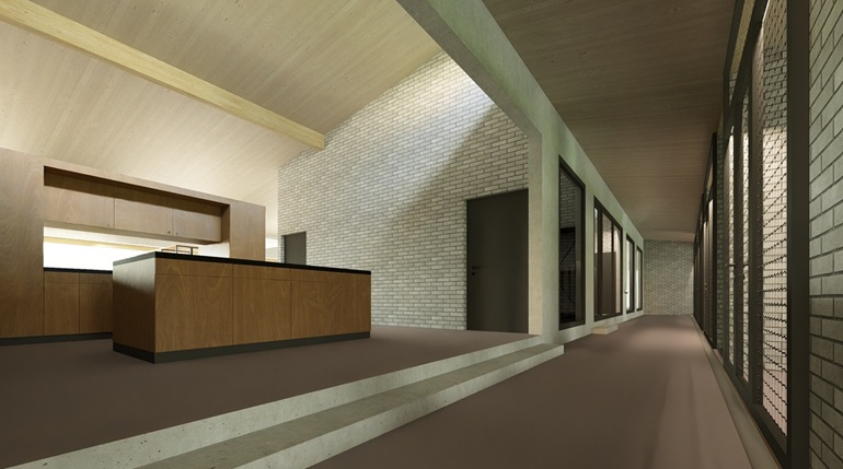 Visualisierung der Innenausrichtung der Tollwut Quarantäne Station