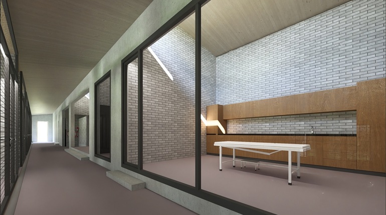 Visualisierung der Innenausrichtung der Tollwut Quarantäne Station